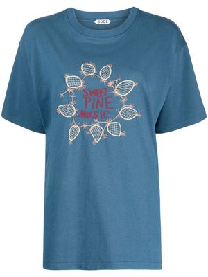 BODE Sweet Pine Music cotton T-shirt - Blue