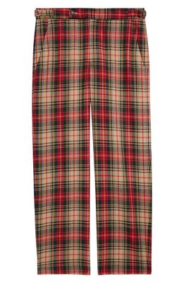 Bode Truro Plaid Pants in Red Green
