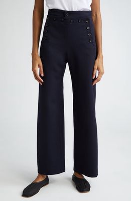 Bode Virgin Wool Twill Sailor Pants in Midnight