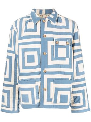 BODE White House Steps quilted jacket - Blue