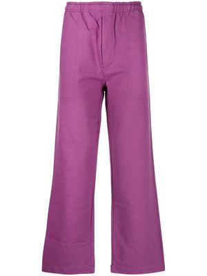 BODE wide-leg cotton track pants - Purple