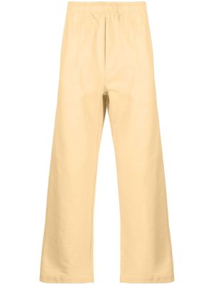 BODE wide-leg cotton track pants - Yellow