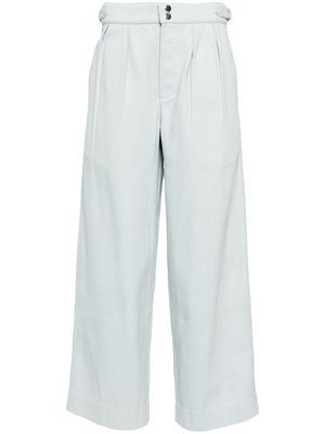 BODE wide-leg cropped trousers - Blue