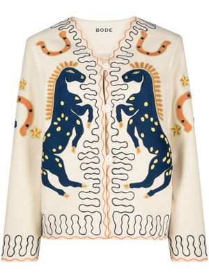 BODE Winter Stallion embroidered jacket - Neutrals