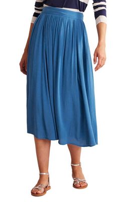 Boden Holiday Midi Skirt in Aegean Blue