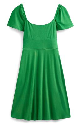 Boden Square Neck Jersey Minidress in Rolling Hills
