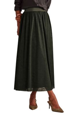 Boden Tulle Maxi Skirt in Khaki