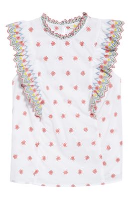 Boden Women's Broderie Anglaise Sleeveless Cotton Top in White