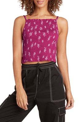 Body Glove Smocked Crop Camisole Top in Fuchsia