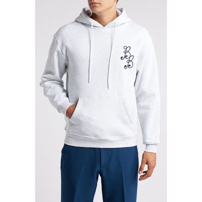 BOGEY BOYS Essential Cotton Hoodie in Heather Grey 