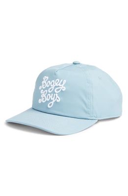 BOGEY BOYS Essential Logo Embroidered Snapback Baseball Cap in Bogey Blue 