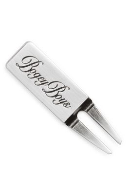 BOGEY BOYS Logo Script Divot Tool in Silver