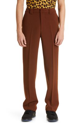 BOGEY BOYS Tailored Fit Flat Front Golf Pants in Brown