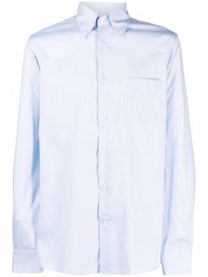 Boggi Milano Boston-collar cotton shirt - Blue