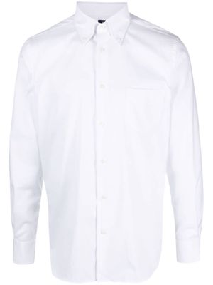 Boggi Milano Boston-collar cotton shirt - White