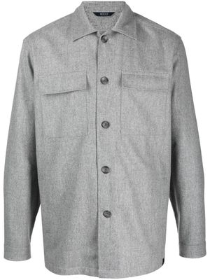 Boggi Milano button-up wool shirt jacket - Grey