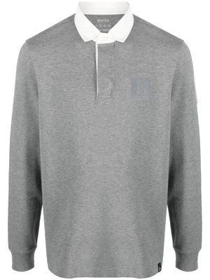 Boggi Milano contrast-trim cotton blend polo shirt - Grey