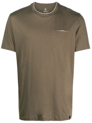 Boggi Milano crew-neck cotton-blend T-shirt - Green