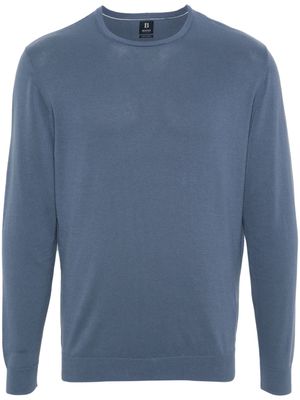 Boggi Milano crew-neck cotton jumper - Blue