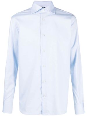 Boggi Milano cutaway-collar cotton shirt - Blue
