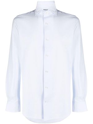 Boggi Milano cutaway-collar piqué shirt - Blue