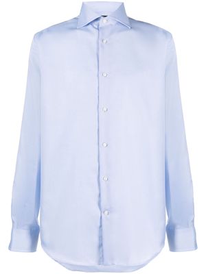Boggi Milano Dobby cotton shirt - Blue
