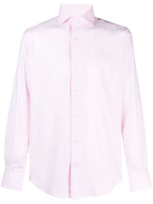 Boggi Milano Dobby cotton shirt - Pink
