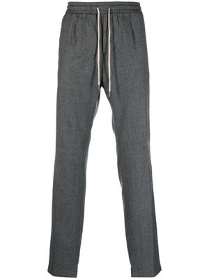 Boggi Milano drawstring-waist virgin-wool trousers - Grey
