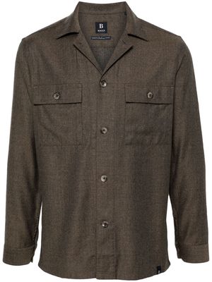 Boggi Milano flannel shirt jacket - Brown