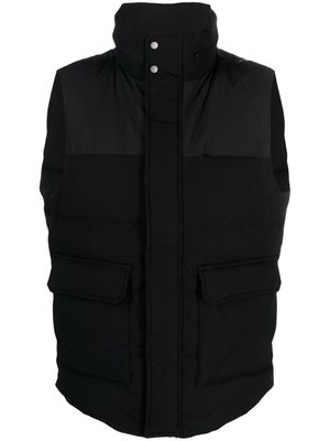 Boggi Milano high-neck padded gilet - Black