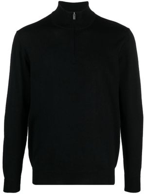 Boggi Milano high-neck wool jumper - Black