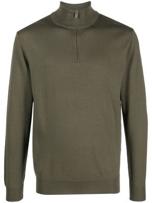 Boggi Milano high-neck wool jumper - Green