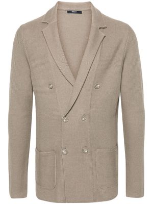 Boggi Milano knitted double-breasted blazer - Neutrals