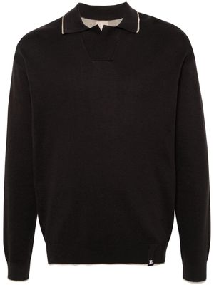 Boggi Milano knitted polo shirt - Black