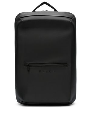 Boggi Milano logo-appliqué zip-up coated backpack - Black