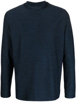 Boggi Milano logo-patch long-sleeve T-shirt - Blue