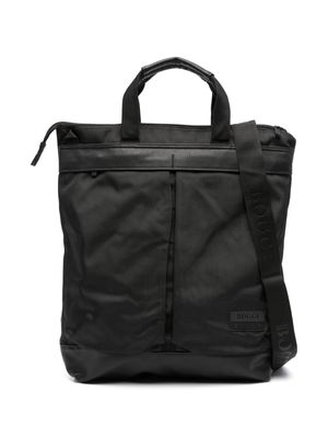 Boggi Milano rectangle recycled backpack - Black
