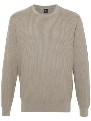 Boggi Milano ribbed-knit cotton jumper - Green