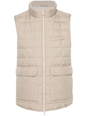 Boggi Milano ripstop quilted gilet - Neutrals