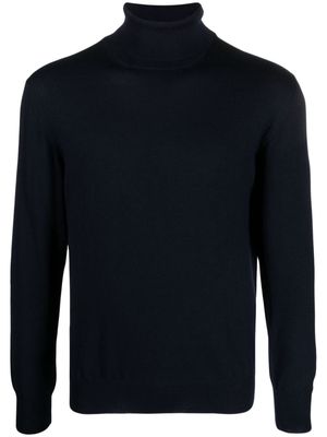 Boggi Milano roll-neck virgin wool jumper - Blue