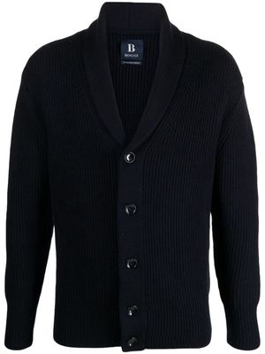 Boggi Milano shawl-collar wool cardigan - Blue