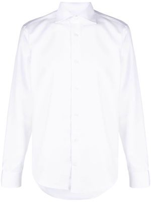 Boggi Milano slim-cut cotton twill shirt - White