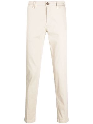 Boggi Milano straight-leg cotton-blend trousers - Neutrals