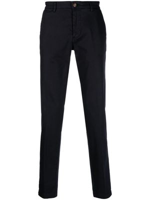 Boggi Milano straight-leg stretch-cotton chino trousers - Blue