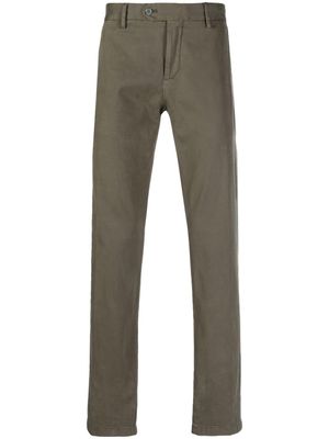 Boggi Milano straight-leg stretch-cotton chino trousers - Green