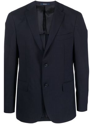 Boggi Milano Travel single-breasted wool blazer - Blue