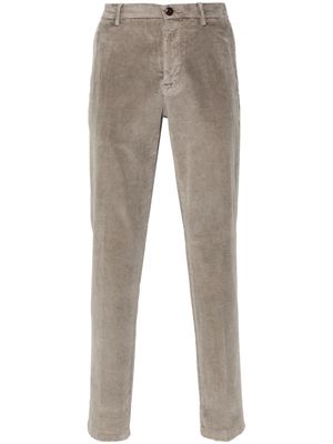 Boggi Milano velvet corduroy straight-leg trousers - Grey