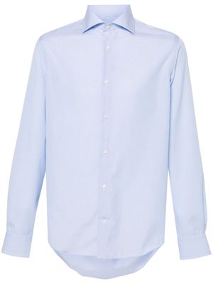 Boggi Milano vertical-stripe pattern cotton shirt - Blue