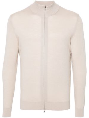 Boggi Milano zipped wool jumper - Neutrals