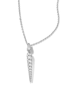 Boghossian 18kt white gold Merveilles icicle diamond pendant necklace - Silver